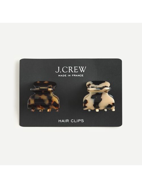 J.Crew Mini claw clip two-pack in Italian tortoise