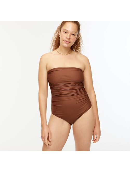 Buy J Crew Ruched Bandeau One Piece Swimsuit Online Topofstyle