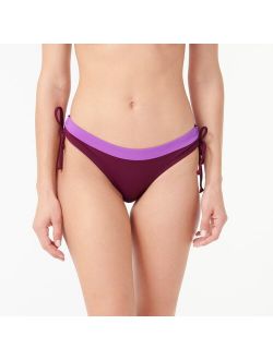 Colorblock string bikini bottom