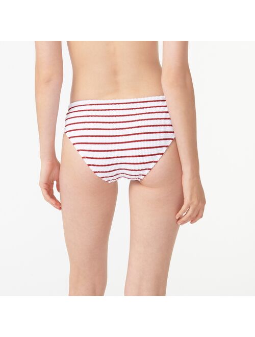 J.Crew Scrunchie ring bikini bottom in stripe