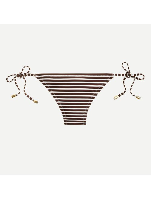 J.Crew Beaded string hipster bikini bottom in bold stripe