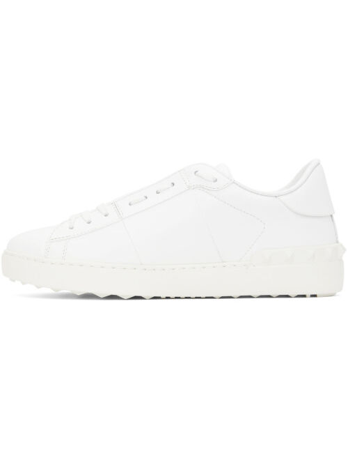 White & Multicolor Valentino Garavani 'VLTN' Open Sneakers