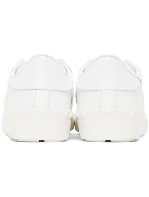White & Multicolor Valentino Garavani 'VLTN' Open Sneakers