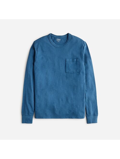 J.Crew Garment-dyed slub cotton long-sleeve T-shirt