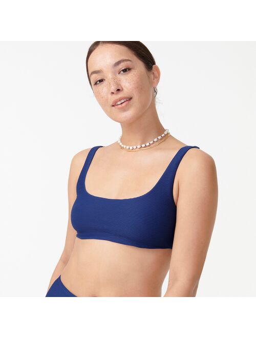 J.Crew Rib scoop bikini top
