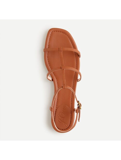 J.Crew Abbie leather double T-strap sandals