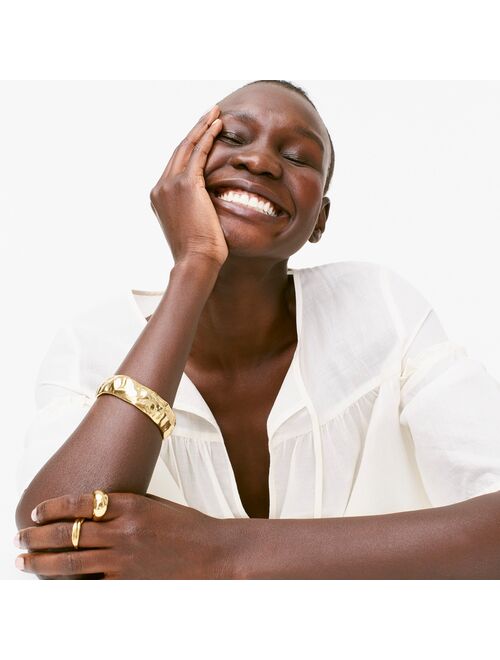 J.Crew Hammered texture bangle