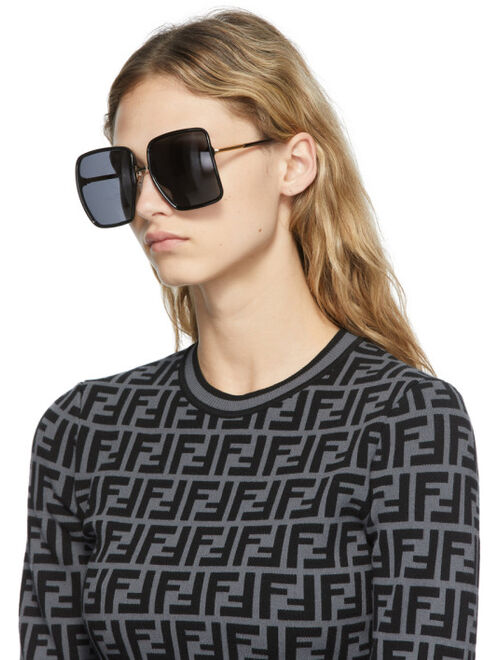 Fendi Black Oversized Square Sunglasses