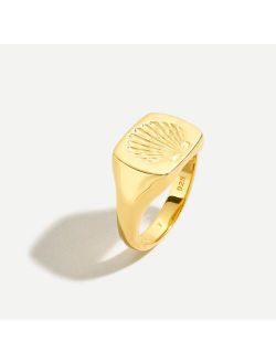 Demi-fine 14k gold-plated summer signet ring