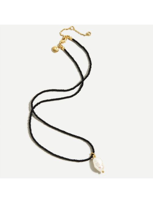 J.Crew Beachy bead freshwater pearl necklace