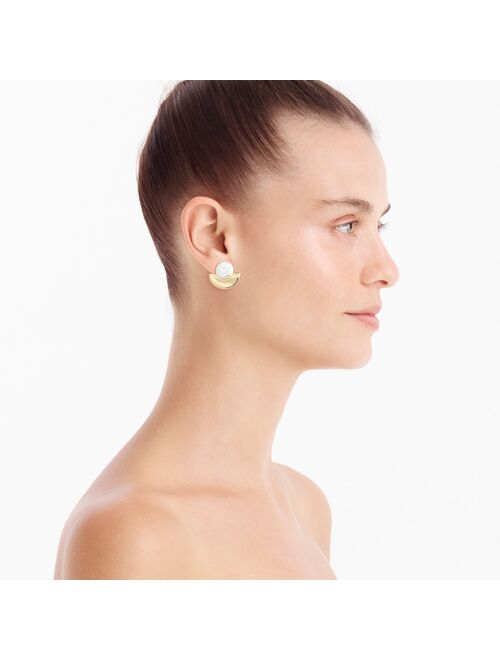 J.Crew Moonrise pearl disc earrings