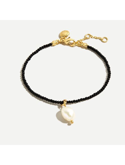 J.Crew Beachy bead freshwater pearl bracelet