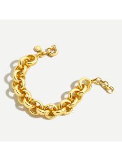 Chunky gold chain bracelet
