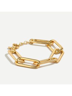 Long link gold bracelet