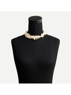 Twisty pearl statement necklace