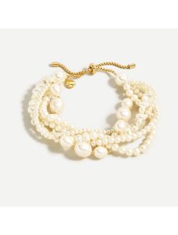 Twisty pearl statement bracelet