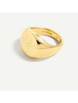 Demi-fine 14k gold-plated signet ring