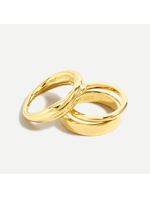 J.Crew Stackable gold ring set
