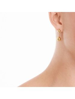 Demi-fine 14k gold-plated double-orb earrings