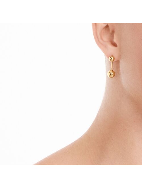 J.Crew Demi-fine 14k gold-plated double-orb earrings