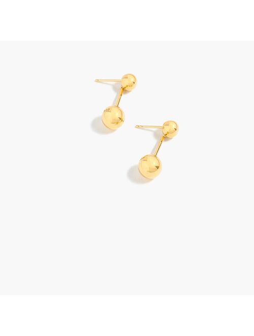 J.Crew Demi-fine 14k gold-plated double-orb earrings