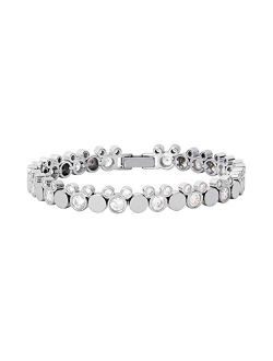 Mickey Mouse Jewelry for Women, Sterling Silver Tennis Bracelet;