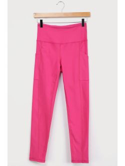 Ready to Train Hot Pink High Waisted High Impact Pocket Leggings