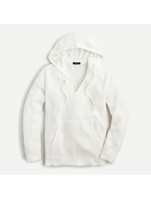 J.Crew Ribbed cotton-cashmere hoodie