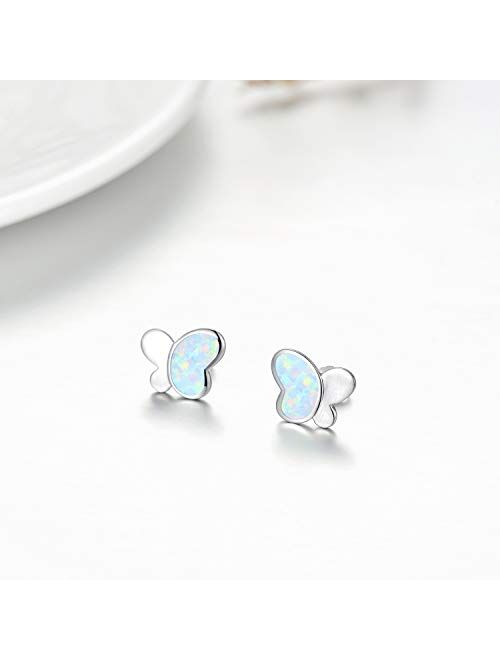 MEDWISE Cute Animal Colections Stud Earrings for Women Daughter 925 Sterling Silver Hypoallergenic Stud Earrings for Sensitive Ears