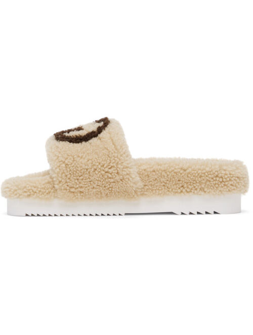 Gucci Beige Interlocking G Eileen Slides