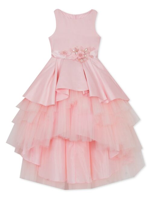 Rare Editions Little Girls Satin & Tulle Tiered Gown