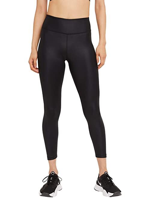 Nike One Mid-Rise 7/8 Faux Leather Tights