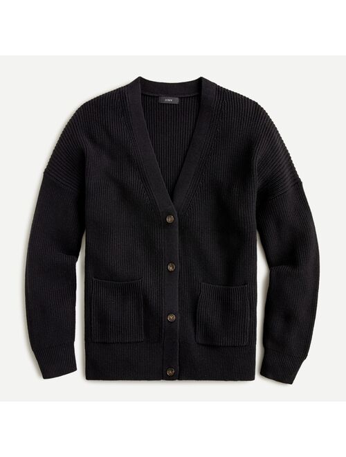 J.Crew V-neck cotton-cashmere cardigan sweater