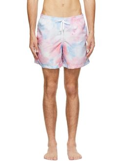 Bather Blue & Pink Tie-Dye Swim Shorts