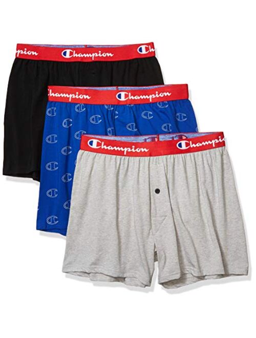 Champion Men's Everyday Cotton Stretch Knit Boxer (Pack of 3)