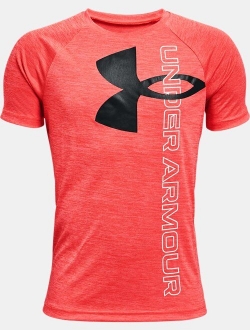 Boys' UA Tech Split Logo Hybrid Short Sleeve