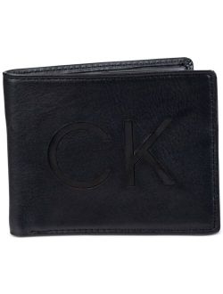 Men's CK Logo Inlay Slim Fold Wallet