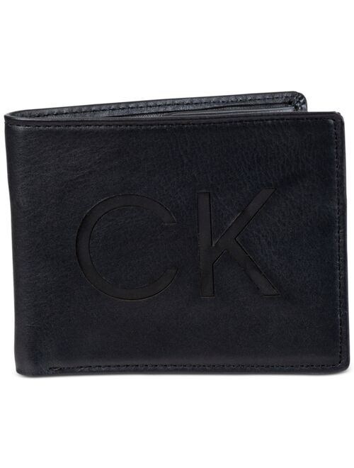 Calvin Klein Men's CK Logo Inlay Slim Fold Wallet