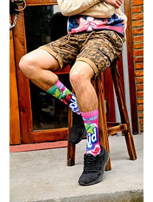 Mens Funny Crazy Socks Boys Kids Colorful Cool 3D Print Animal Food Graphics Novelty Athletic Socks Gift