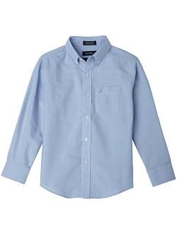 Boys' Solid Long-Sleeve Button-Down Shirt