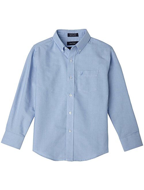 Nautica Boys' Solid Long-Sleeve Button-Down Shirt