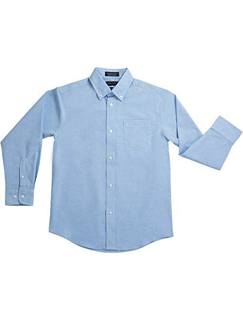Nautica Boys' Solid Long-Sleeve Button-Down Shirt