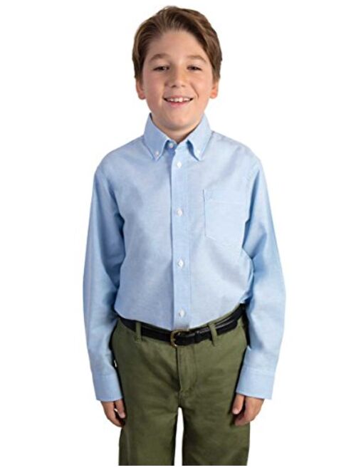 Nautica Boys' Solid Long-Sleeve Button-Down Shirt