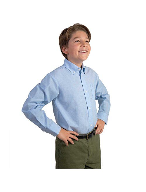 Nautica Boys' Solid Long-Sleeve Button-Down Shirt