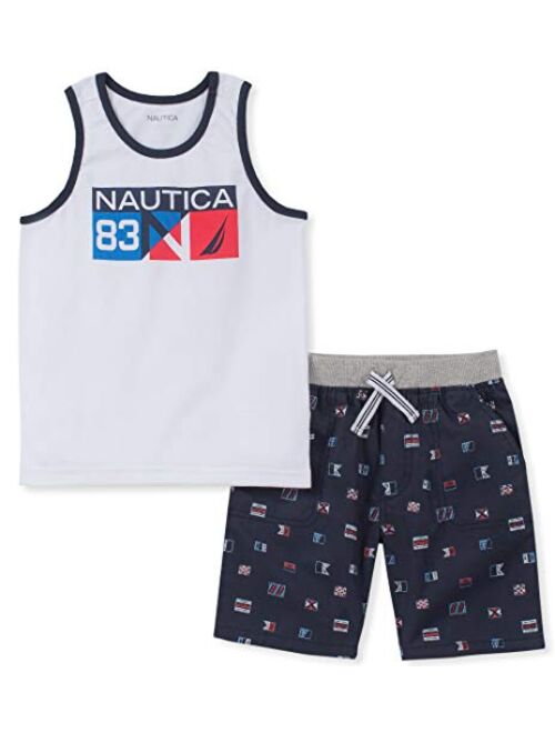 Nautica Boys 2 Pieces Tank Top with Swim Shorts Set 