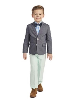 Boys' 4-Piece Suit Set with Dress Shirt, Tie, Jacket, and Pants