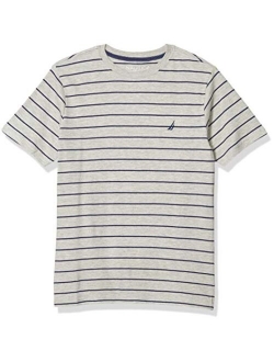 Boys' Short Sleeve Striped Crew Neck T-Shirt