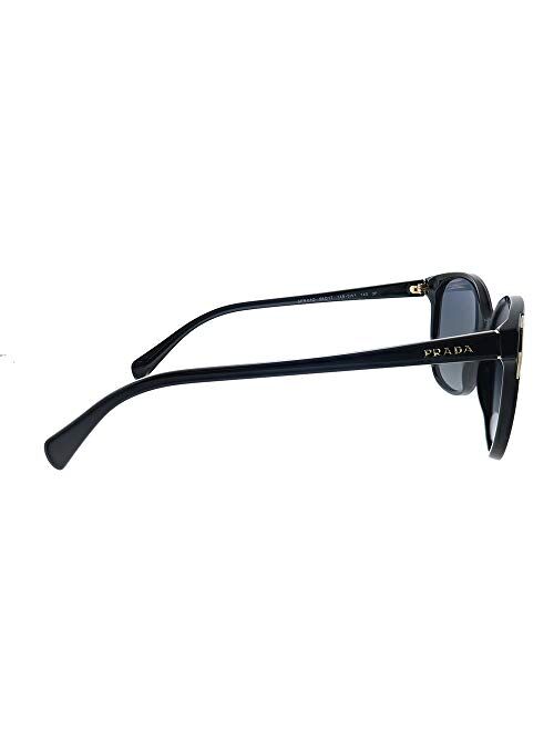 Prada Conceptual PR 01OS 1AB5W1 Black Plastic Square Sunglasses Grey Gradient Polarized Lens