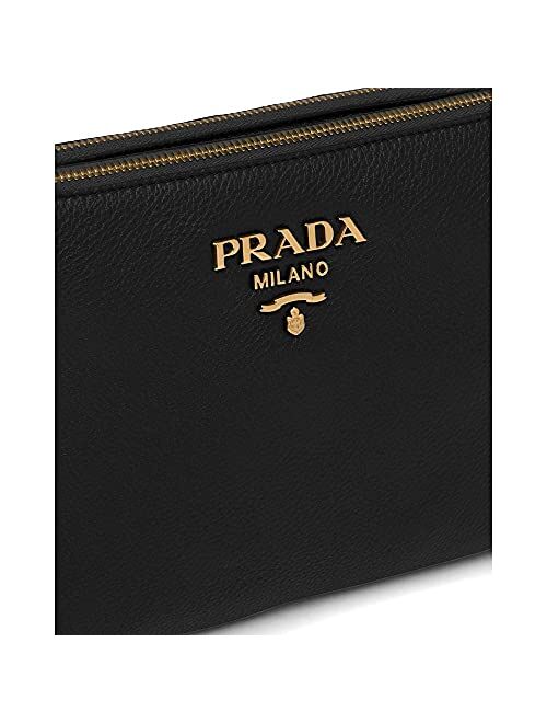 Prada Vitello Phenix Gold Hardware Black Crossbody 1BH046