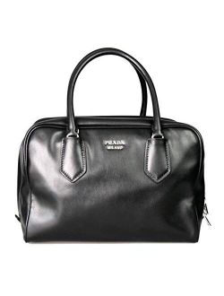 Womens Soft Calf Inside Tote - Black/Blue Leather